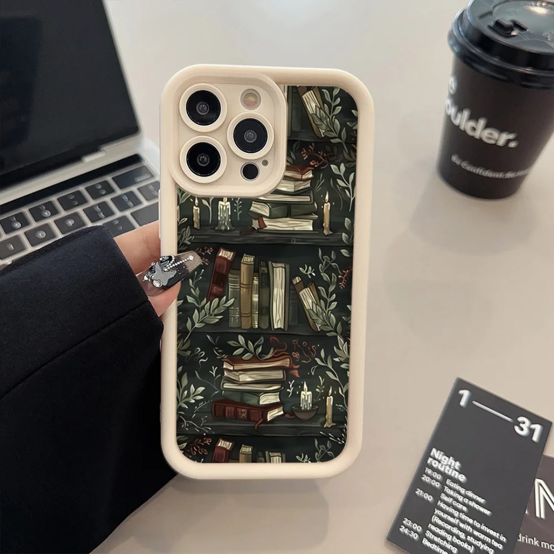 Funda de teléfono con diseño creativo (libros)