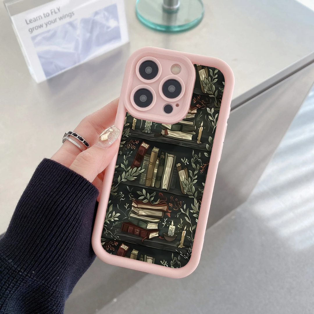 Funda de teléfono con diseño creativo (libros)