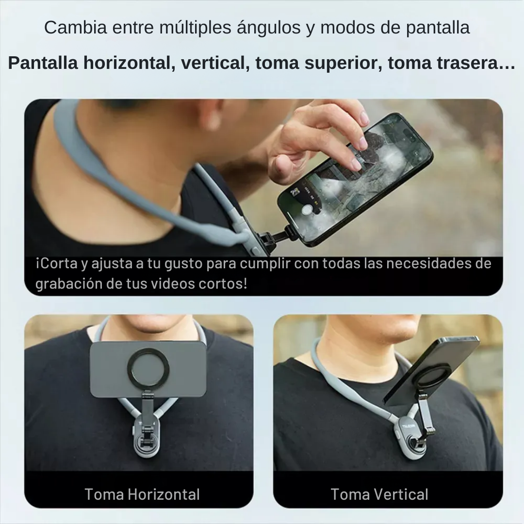 Nimora Grip360 – Soporte Magnético de Cuello para Celular 📱