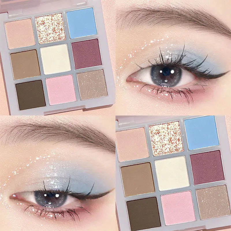 Paleta de Sombras de Ojos de Nueve Colores DIKALU Sunset Glow