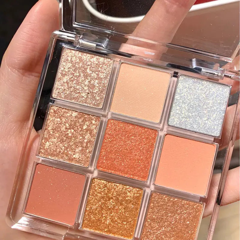 Paleta de Sombras de Ojos de Nueve Colores DIKALU Sunset Glow