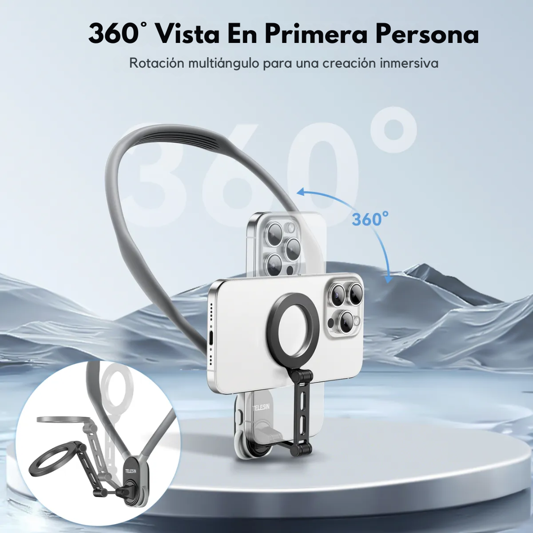 Nimora Grip360 – Soporte Magnético de Cuello para Celular 📱