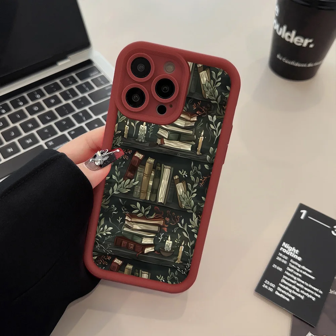 Funda de teléfono con diseño creativo (libros)