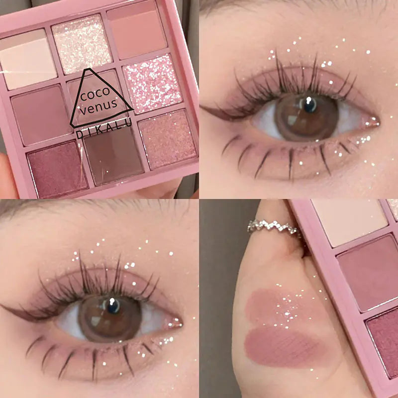 Paleta de Sombras de Ojos de Nueve Colores DIKALU Sunset Glow