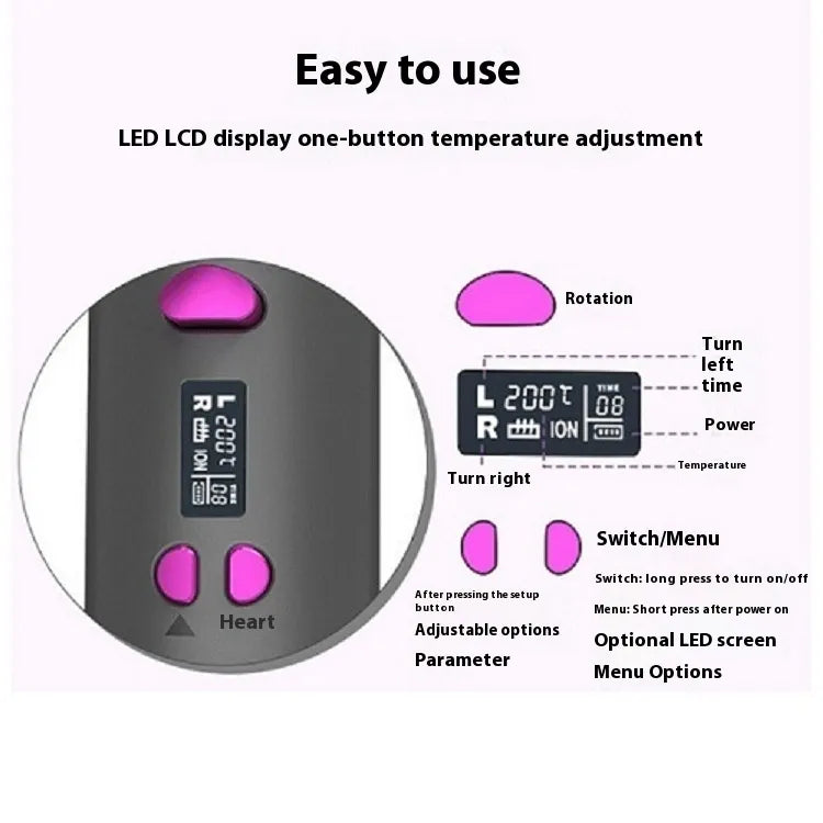 Portable Automatic Wireless Hair Curler