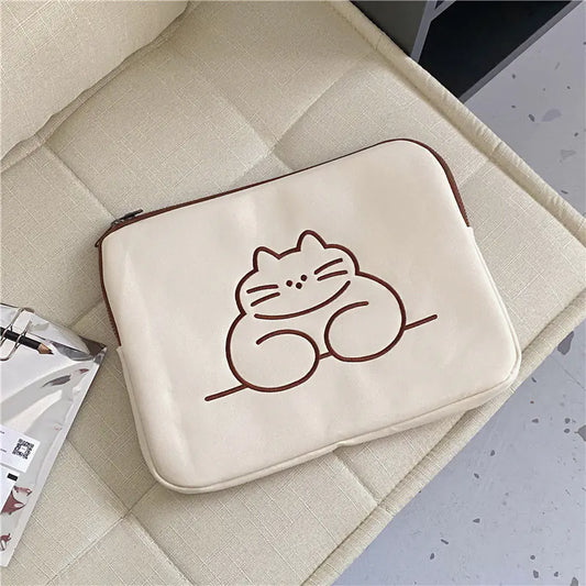 Nimora CozyCat Sleeve – Funda protectora bordada para tablet
