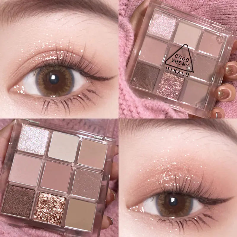Paleta de Sombras de Ojos de Nueve Colores DIKALU Sunset Glow