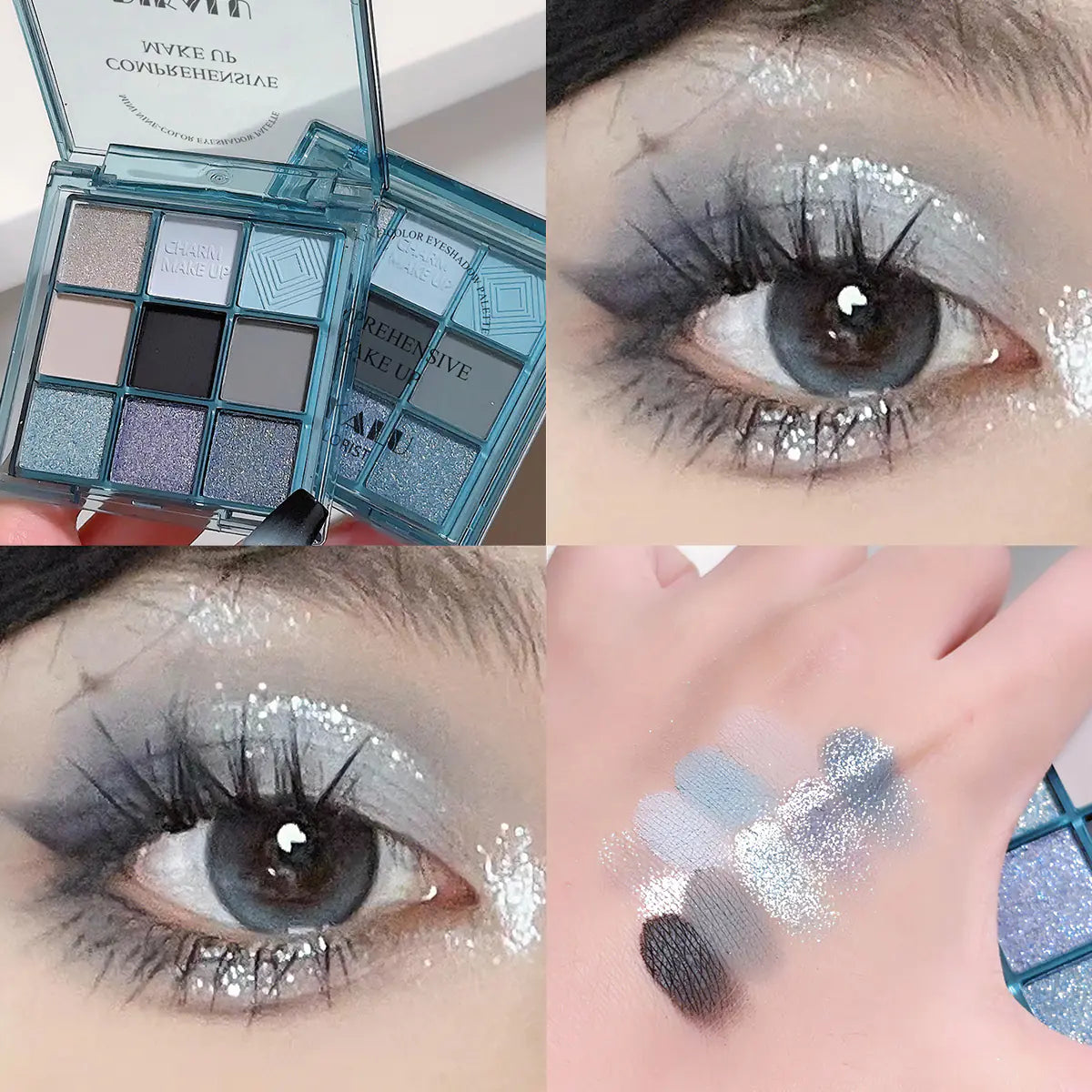 Paleta de Sombras de Ojos de Nueve Colores DIKALU Sunset Glow