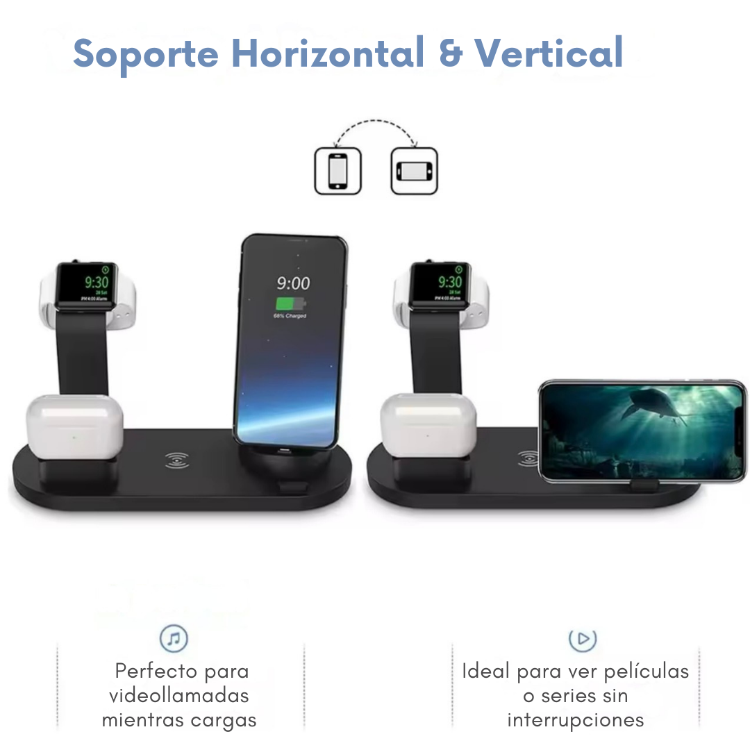 Nimora PowerHub 4-in-1 – Cargador inalámbrico multifuncional ⚡📱🎧⌚