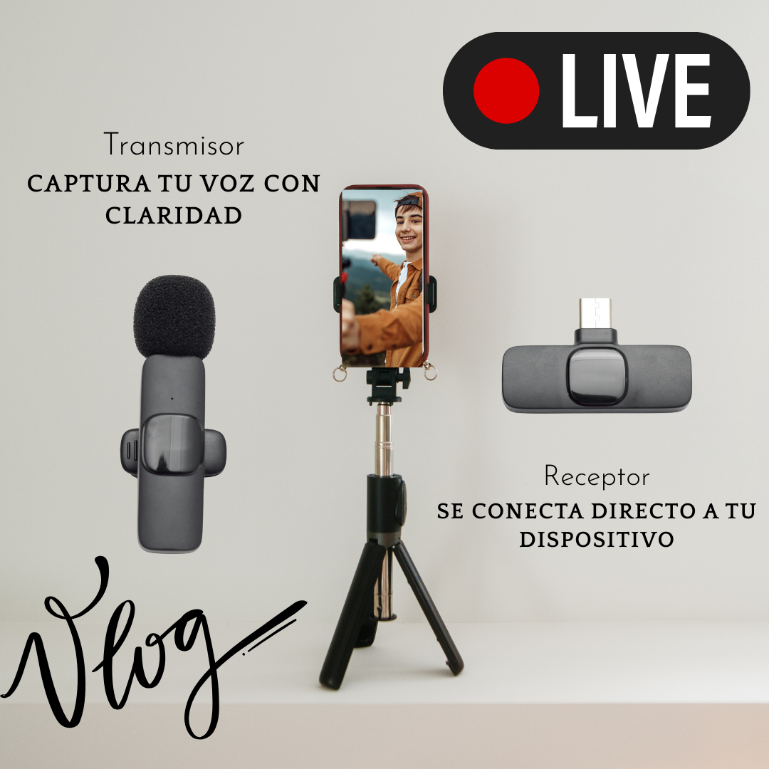 Nimora Lavalier Pro – Micrófono inalámbrico de solapa 🎤✨