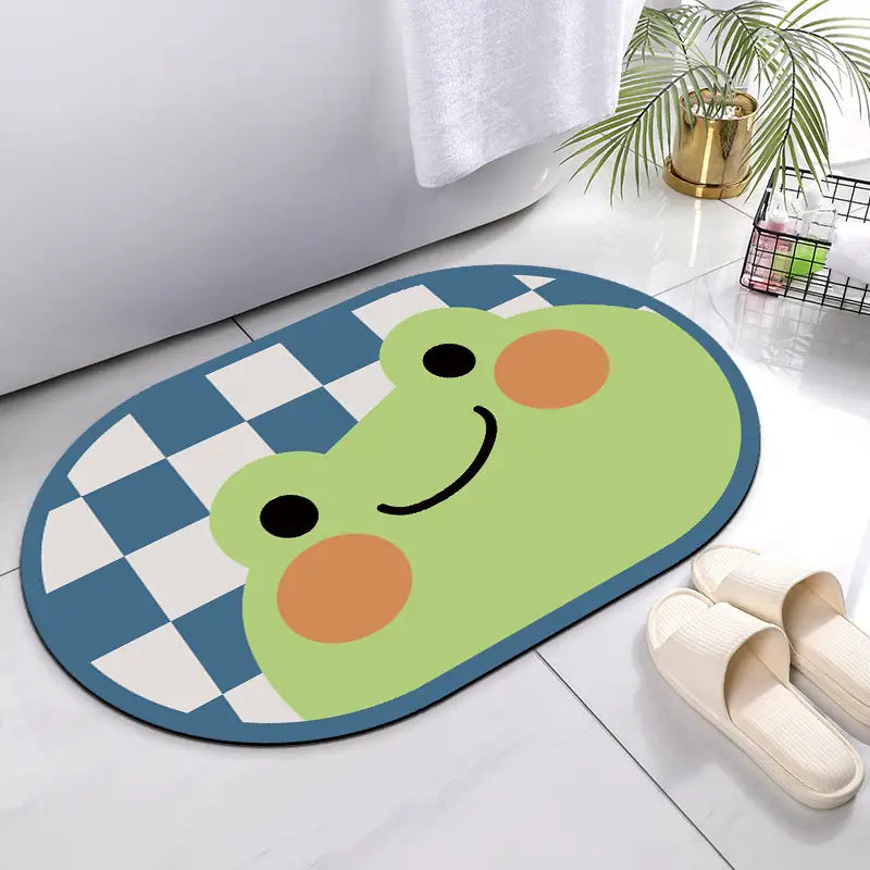 Nimora CozyBath – Alfombra de baño de diatomita con diseños divertidos 🐰🦖🐸