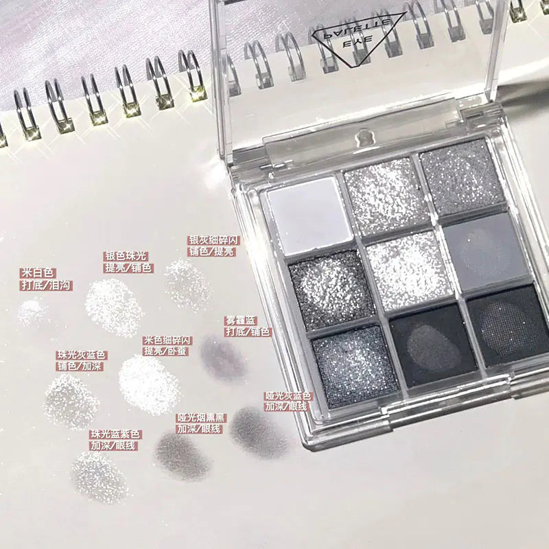 Paleta de Sombras de Ojos de Nueve Colores DIKALU Sunset Glow